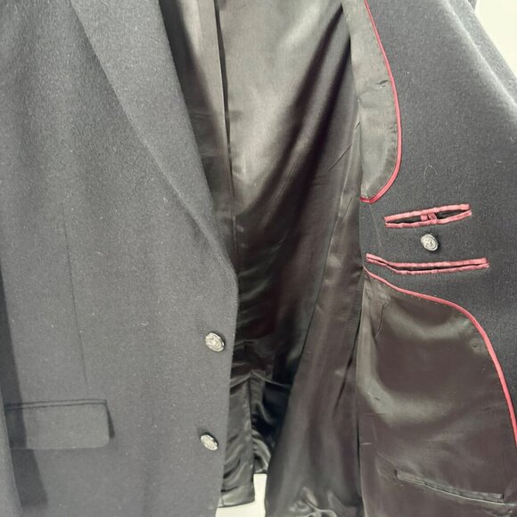 PBM 100% Camel Hair Black Blazer Mens Size 46L - Picture 7 of 7